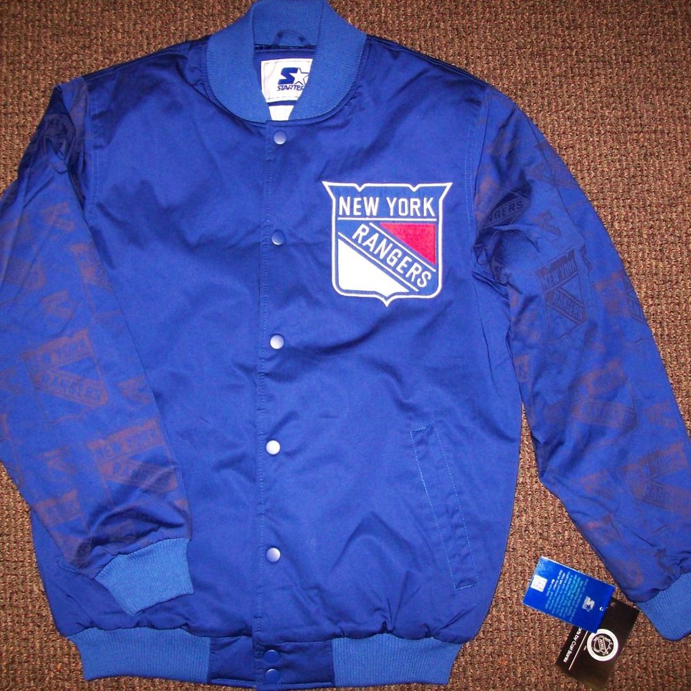 NEW YORK RANGERS STARTER Snap Down Jacket MEDIUM ,LARGE, XL